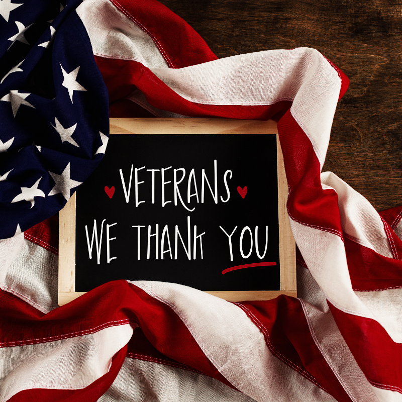 For those who have served our country, thank you. We honor your bravery and sacrifice today and every day. #VeteransDay