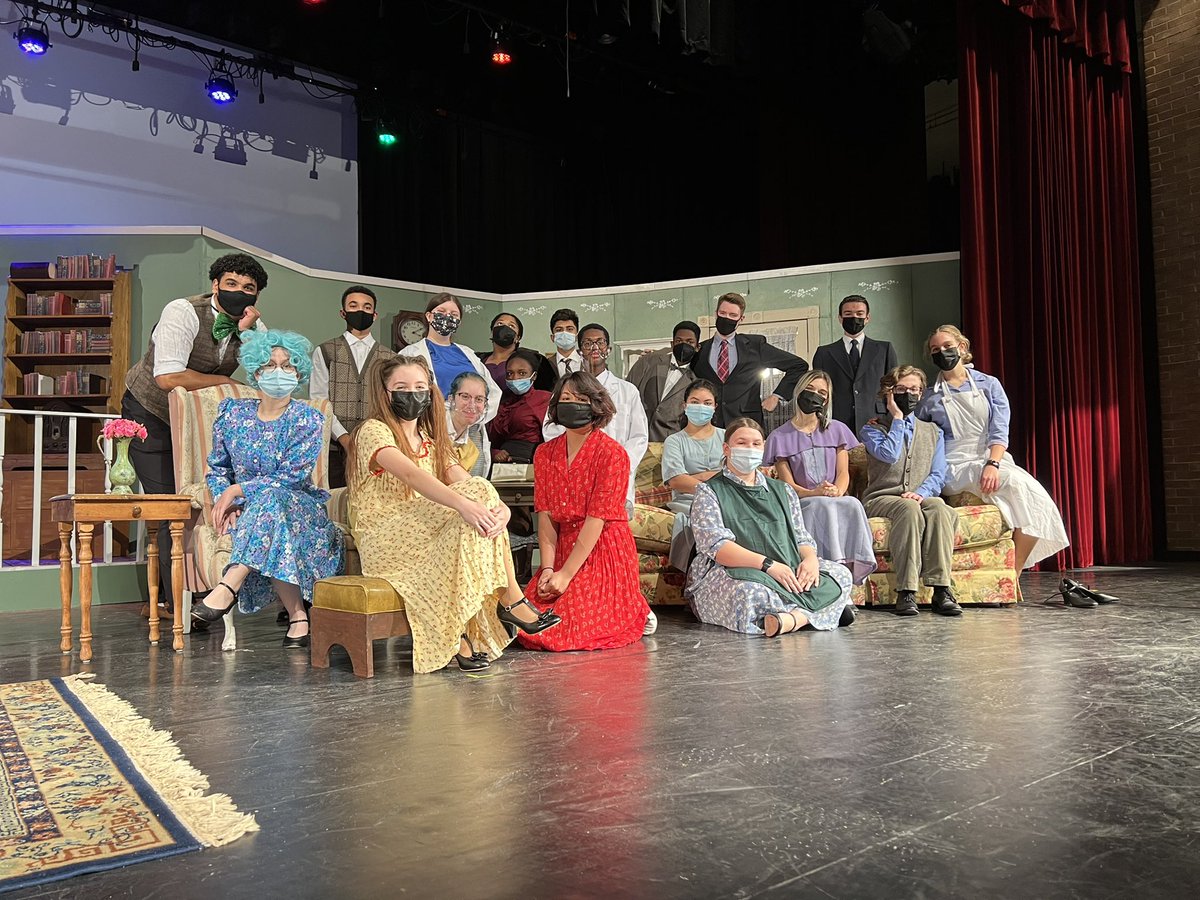 HaHSTheatre's tweet photo. Just one week until opening night! Find out why that blue haired lady (Mrs. Savage) is stirring up so much trouble! Reserved seats can be purchased online at https://t.co/vEuMquVO7b and students can purchase at lunches starting 11/16 for $10. Hope to see you there, @hcpss_hahs! https://t.co/uurouxtV3w