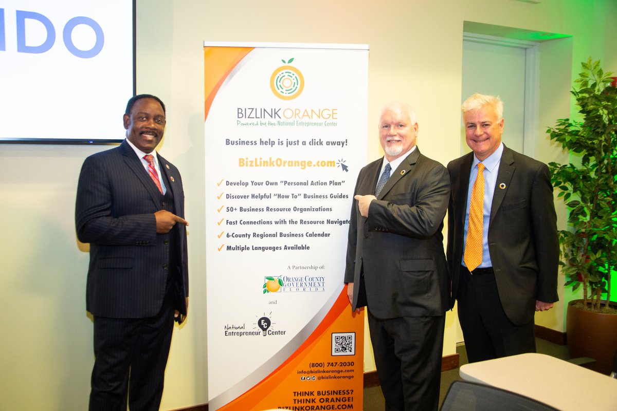 OCFLMayor's tweet image. On Monday, we launched @BizLinkOrange, a new innovative tool for entrepreneurs to get access to resources to start and grow their business! @NationalEC and @OrangeCoFL are proud to collaborate and deliver this free tool to our region. 

🍊 Learn more: BizLinkOrange.com