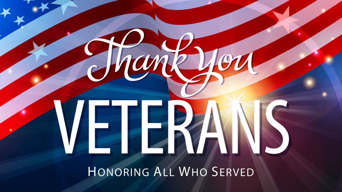 We thank and honor you for your service today and every day, veterans! #VeteransDay