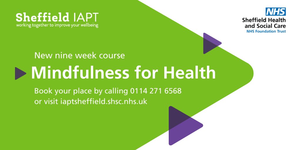 SHSCFT's tweet photo. This course teaches simple mindfulness practices to help you to manage health conditions and reduce problems like stress, anxiety, low mood and pain.

🗓 Our next course starts on Monday 29 November, 10am to 12.15pm.

Find out more at https://t.co/BF4RBwik33 or on 0114 2716568. https://t.co/Bo0ec8SnmB