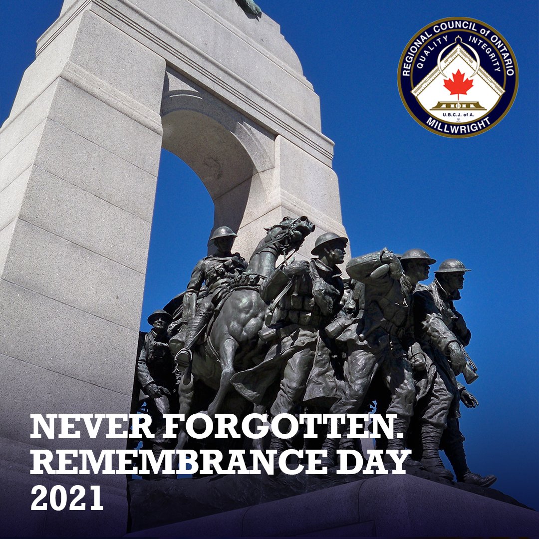 We share our gratitude, sorrow and pride for all who served, sacrificed and died for our freedoms. Please pause to remember the brave men and women who served, and continue to serve, our country.

#LestWeForget #Veterans #RememberThem #CAF #RemembranceDay2021 #HelmetsToHardhats