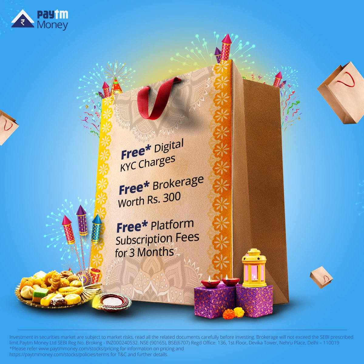 PaytmMoney's tweet photo. Diwali may be over but our tyohar is still on!
Explore now - https://t.co/GpVzfx11ip
#YehDiwaliPaytmMoneyWali #FreeWali #Diwali https://t.co/0of4MLBsaL