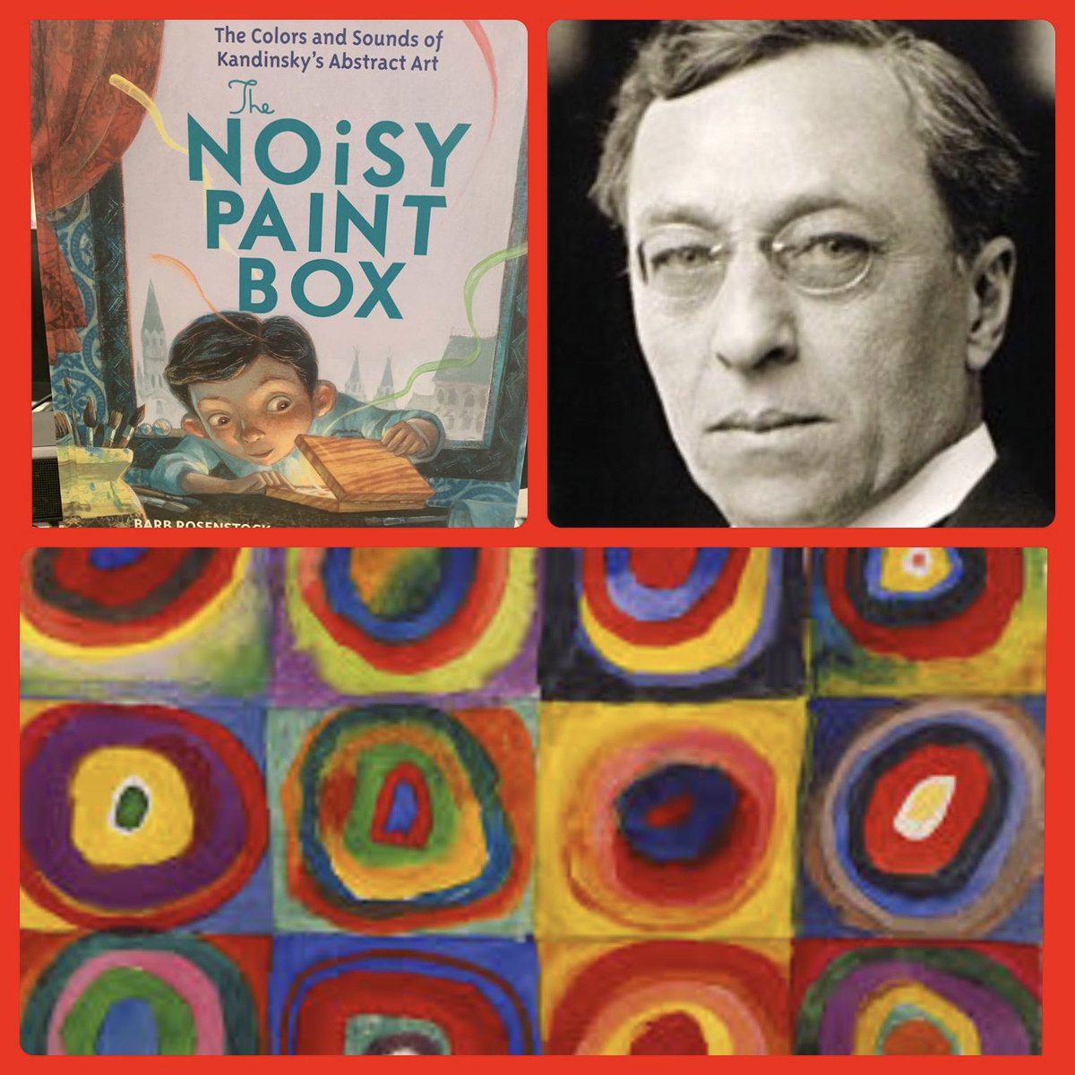 WillPea63889034's tweet photo. @NeffECC  Artist of the Month is Russian Painter Kandinsky “The Father of Abstract Art”. We experienced a reading of The Noisy Paintbox by #BarbRosenstock and created a class mural inspired by Kandinsky’s Squares with Concentric Circles. @HMays_2018 @HISDFineArt @chandelart https://t.co/d9VSmmKz9b