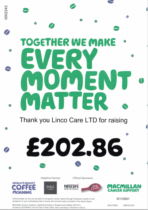 lincocare's tweet photo. Thank you to everyone who participated in our latest @macmillancancer coffee morning! ☕ https://t.co/LK2v1YHpuJ