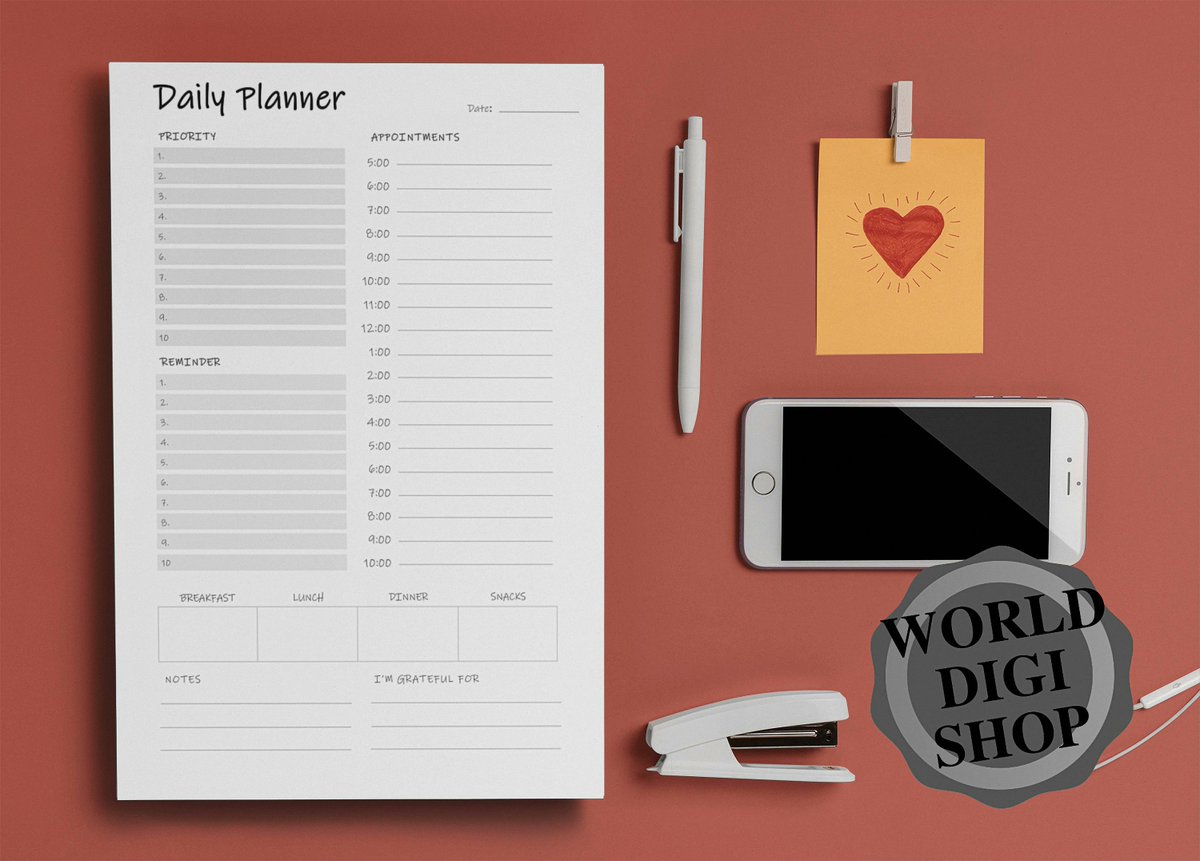 WorldDigiShop's tweet image. 🐣. Offer Xtras! Daily Planner Undated With Time Planning Printable Full Editable Template, Desk Planner, Daily To Do List, Planner Insert, Daily Goal for $2.00 #PlannerInsert #PlannerPrintable