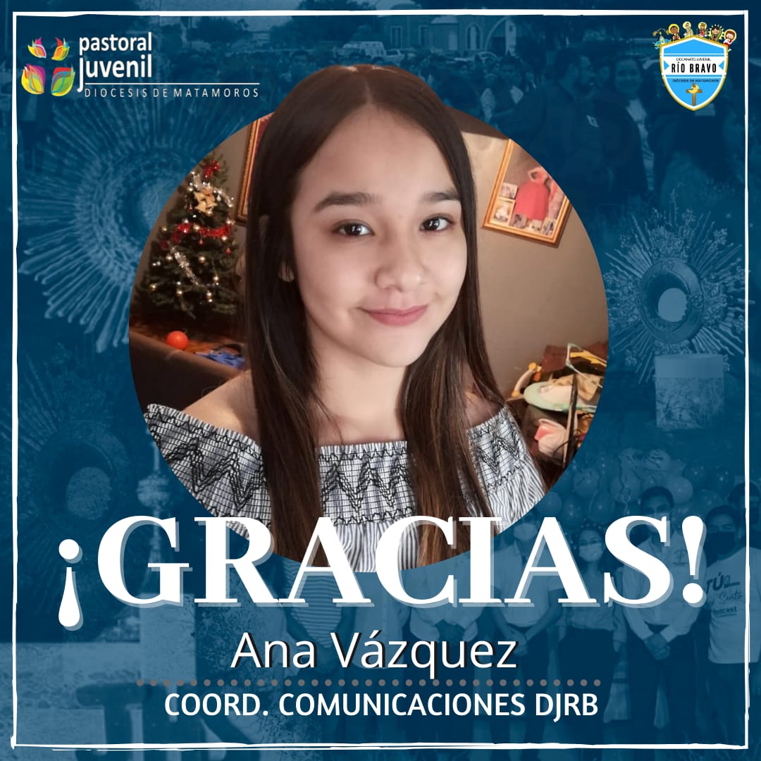 DecanatoJRB's tweet photo. Ana Vázquez, ha apoyado en este ciclo de coordinación 2018-2021.
Agradecemos a Ana, por todo su apoyo, esfuerzo y dedicación, a nuestro Decanato Juvenil de Río Bravo. 

¡Mucho éxito en todo Ana! En oración por tu nueva etapa, Dios te bendice🙏 

#DecanatoJRB⛪ https://t.co/dj1HzjdYW2