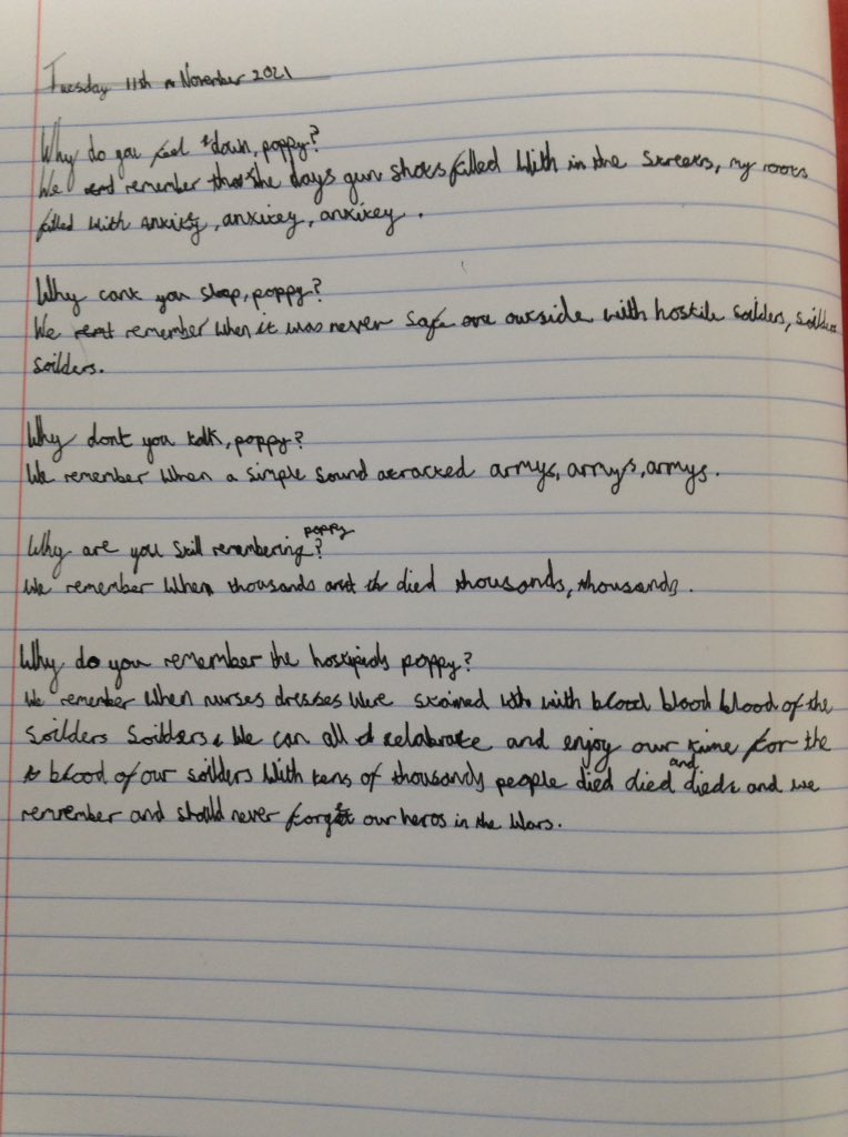 latimerprimary's tweet image. #ClassBL have been writing remembrance poems inspired by 'We Remember' by Laura Mucha.