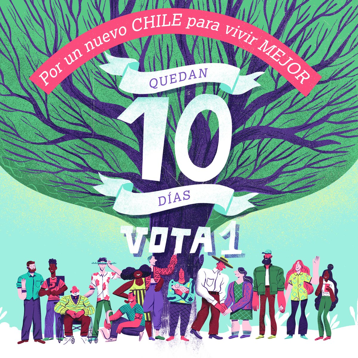 GabrielBoric's tweet photo. ¡Recorramos junt@s este último trayecto camino a las elecciones! De sur a norte hemos sembrado los cambios para el nuevo Chile, por eso hoy #seguimos para que nuestras raíces lleguen a otr@s y el 21 de noviembre seamos mayoría en las urnas ✊ https://t.co/m6gP0Yr9ci