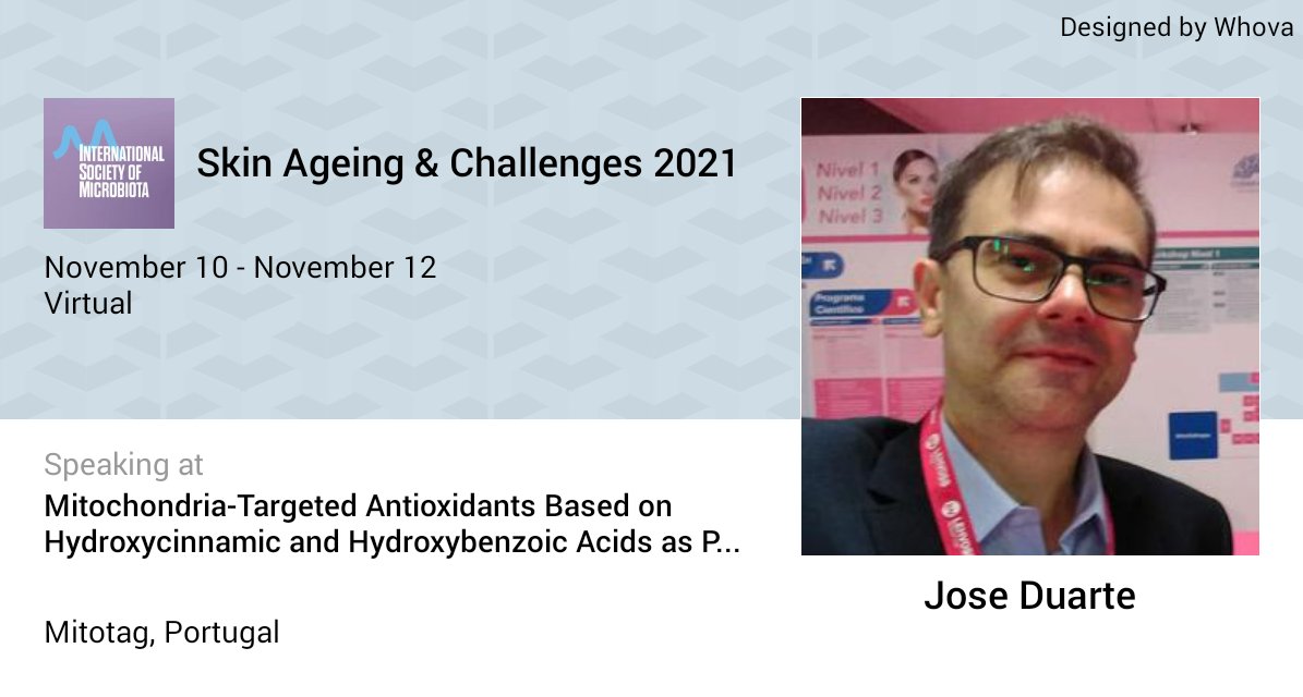 MitoTag's tweet image. We will be speaking at Skin Ageing &amp;amp; Challenges 2021. Please checkout the details of our talk at: whova.com/embedded/speak…