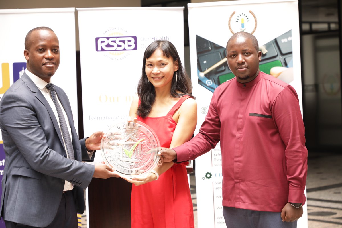 Earlier today, <a href="/RSSB_Rwanda/">Rwanda Social Security Board</a>,  the owner of Nyarutarama Plaza received Green Mark Certification Award. This building is #Rwanda's  premier environmentally sustainable-certified commercial building, with attainment of the BCA-Singapore Green Mark Award.