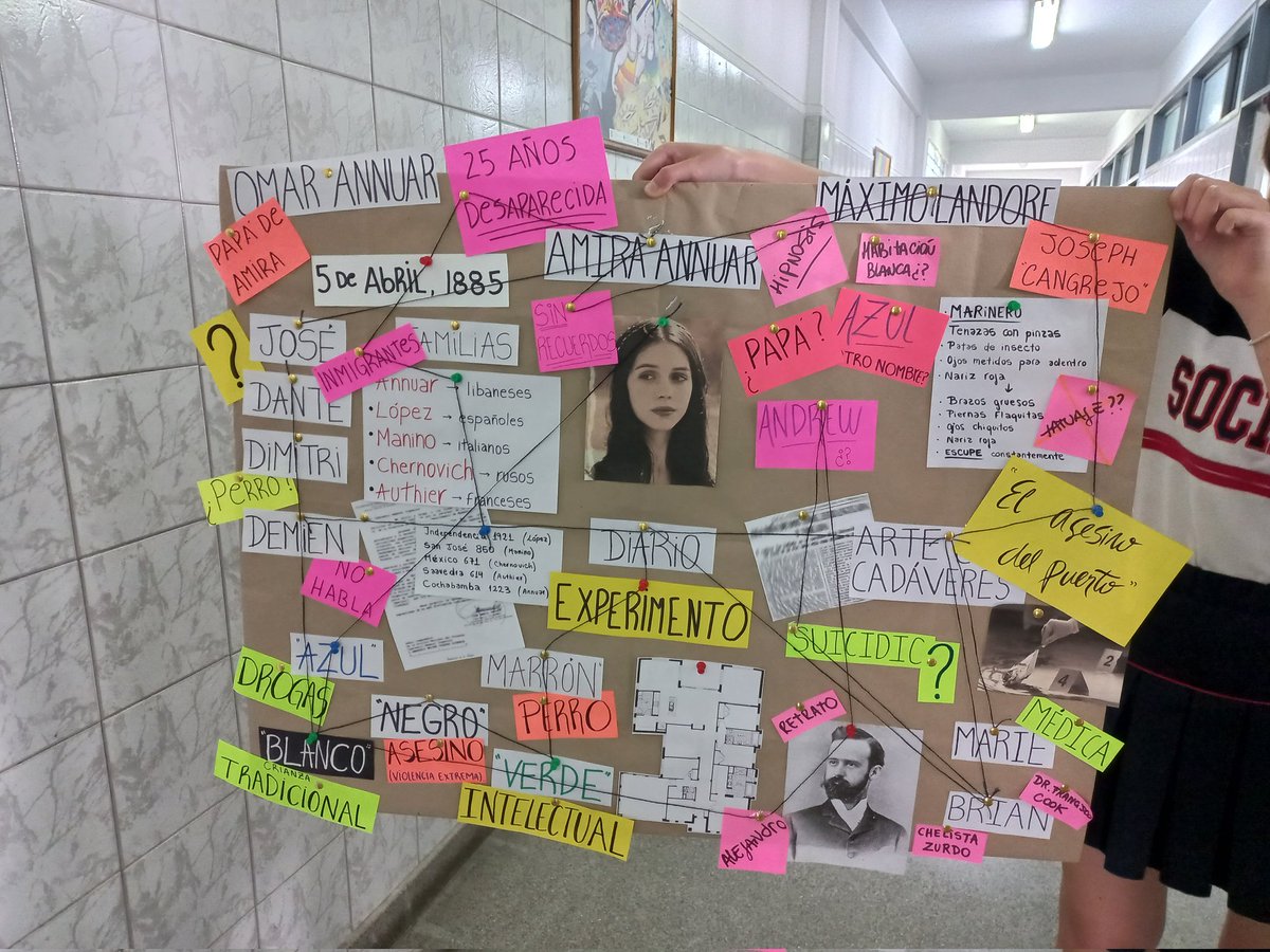 Última tarea de Literatura para 6to. Las pizarras se presentaron hoy y mañana las últimas.
Cuánto bien nos hicieron los libros este año. Agradecidísima estoy con mis alumnos porque se metieron conmigo en tantas historias.
La oscuridad de los colores, Martín Blasco