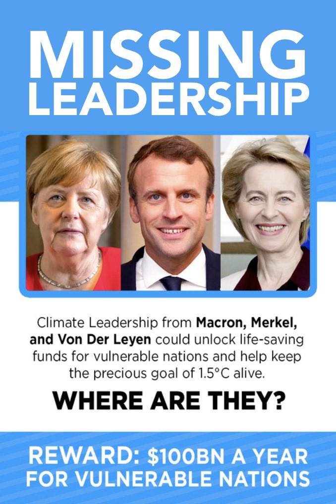 Avaaz (@avaaz) on Twitter photo Where is the EU at #COP26?
Climate finance is not charity, it’s justice! Your leadership is missing- All eyes on you! You must #ShowUsTheMoney
Come on Merkel, <a href="/EmmanuelMacron/">Emmanuel Macron</a> and <a href="/vonderleyen/">Ursula von der Leyen</a>! The world needs you now! Where is the EU at #COP26?
Climate finance is not charity, it’s justice! Your leadership is missing- All eyes on you! You must #ShowUsTheMoney
Come on Merkel, <a href="/EmmanuelMacron/">Emmanuel Macron</a> and <a href="/vonderleyen/">Ursula von der Leyen</a>! The world needs you now!