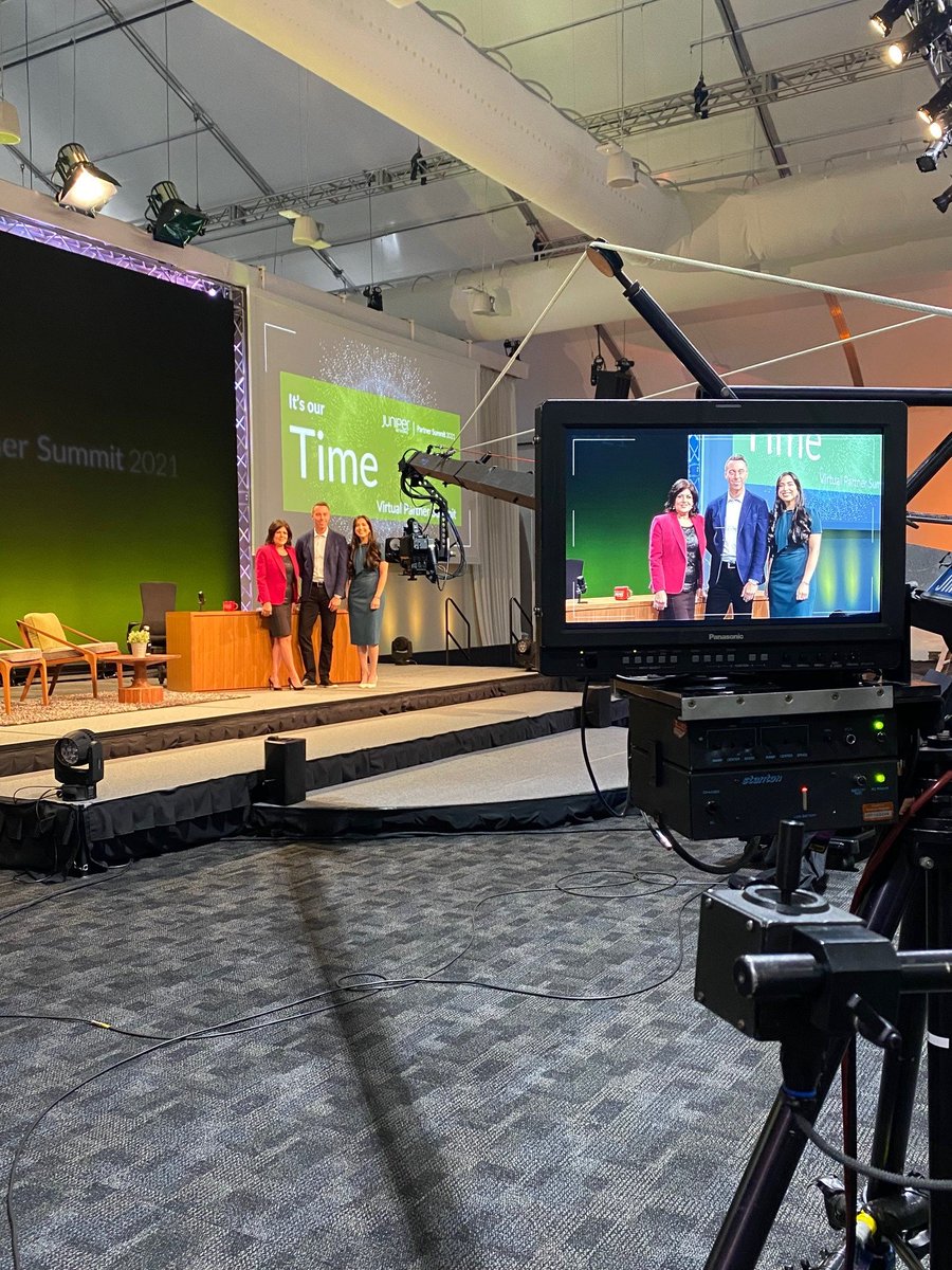 hlopes's tweet photo. Getting ready for #JuniperPartnerSummit2021! Here's Don Lopes, Andrea Vanegas and I at rehearsals for the Partner Prime Time Special. I can't wait to guest host this wonderful show! See you there, #JuniperPartners! https://t.co/5JYhDPXDUv https://t.co/LfIKNGXC4R