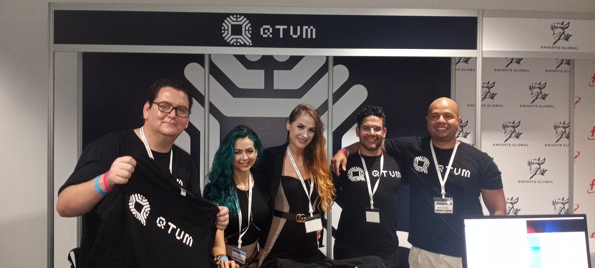 qtum's tweet photo. The @MiamiCryptoExp show is going great! The #qtum team has been non-stop busy. We've met with a lot of community members and can't wait to start having meetups in Miami https://t.co/RJw045ex5W