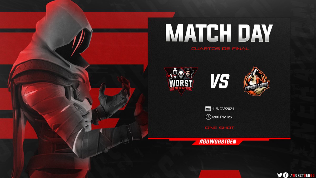 WorstGenGG's tweet photo. 🔴MATCH DAY🔴
El dia de hoy jugamos los cuartos de final como invitados de esta One Shot de @ligaaceesports, esperamos contar con su apoyo para seguir avanzando.🔥
🆚 @hyperion_gamin6
⏲ 6:00pm mx inicio de stream
🖥 https://t.co/igrqIixXlK
#GoWorstGen
#VALORANT
#WGen https://t.co/E9x8iAFZhz