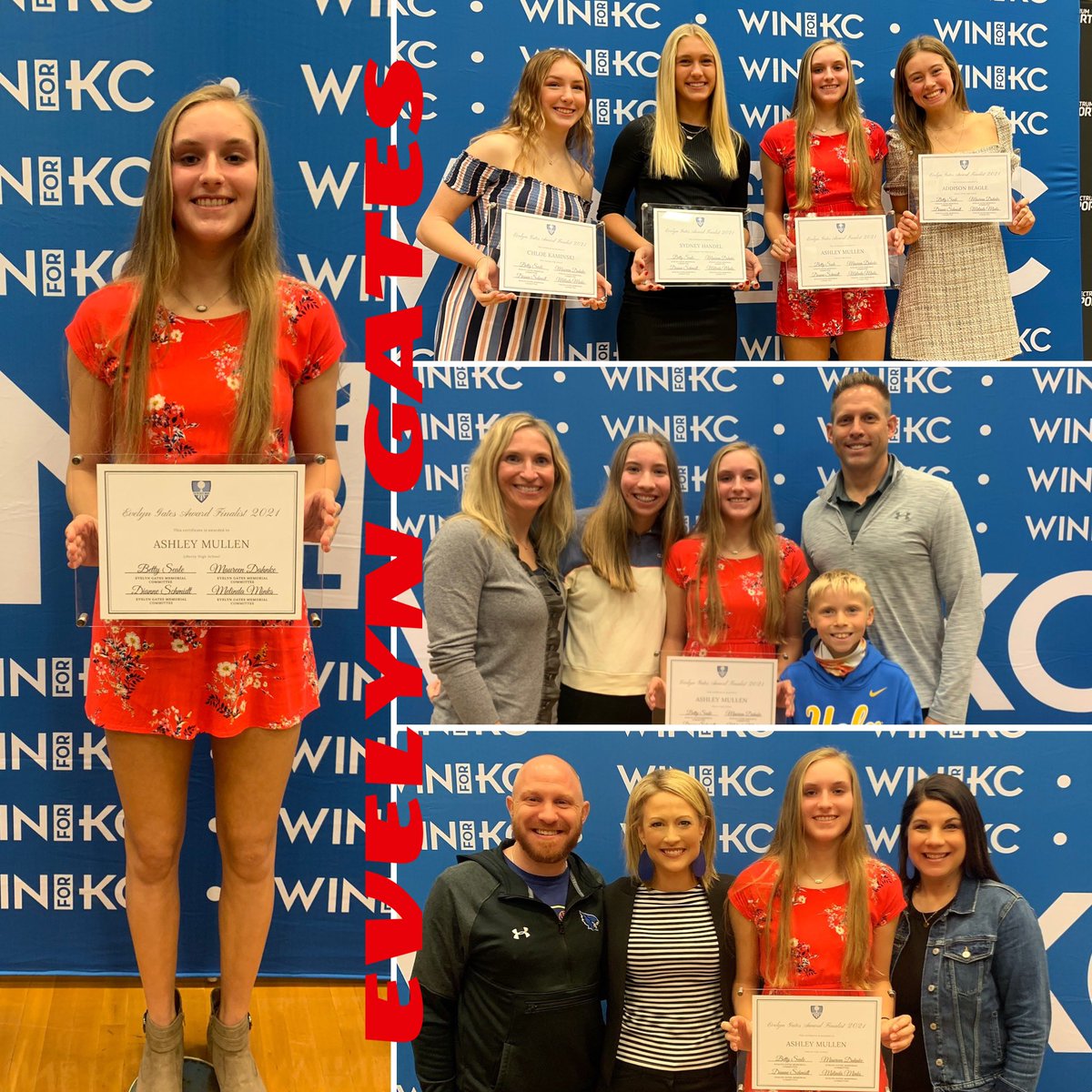 jaysvb's tweet photo. Skill, sportsmanship, &amp; leadership are characteristics of the Evelyn Gates Award &amp; these 4 finalist embody them. So glad we were able to celebrate with @ashleymullen_16  &amp; these amazing young women today. Congratulations to winner Addison Beagle &amp; a huge THANK YOU to @WINforKC! https://t.co/p5Wc9fzfXO