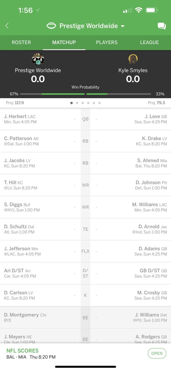 BadBruddas's tweet photo. Once again, a huge matchup coming in week 10 as it will be once step closer to sniffing playoff contention. #LFG #boatsNhoes #catalinawinemixer https://t.co/K0o4493Sy5
