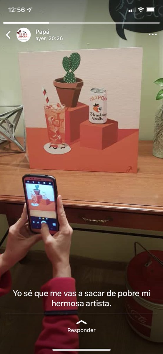 luisiwinky's tweet photo. Miren lo que le puso mi papi a mi mamá por su pintura 😍 https://t.co/XAqN0B8UPK