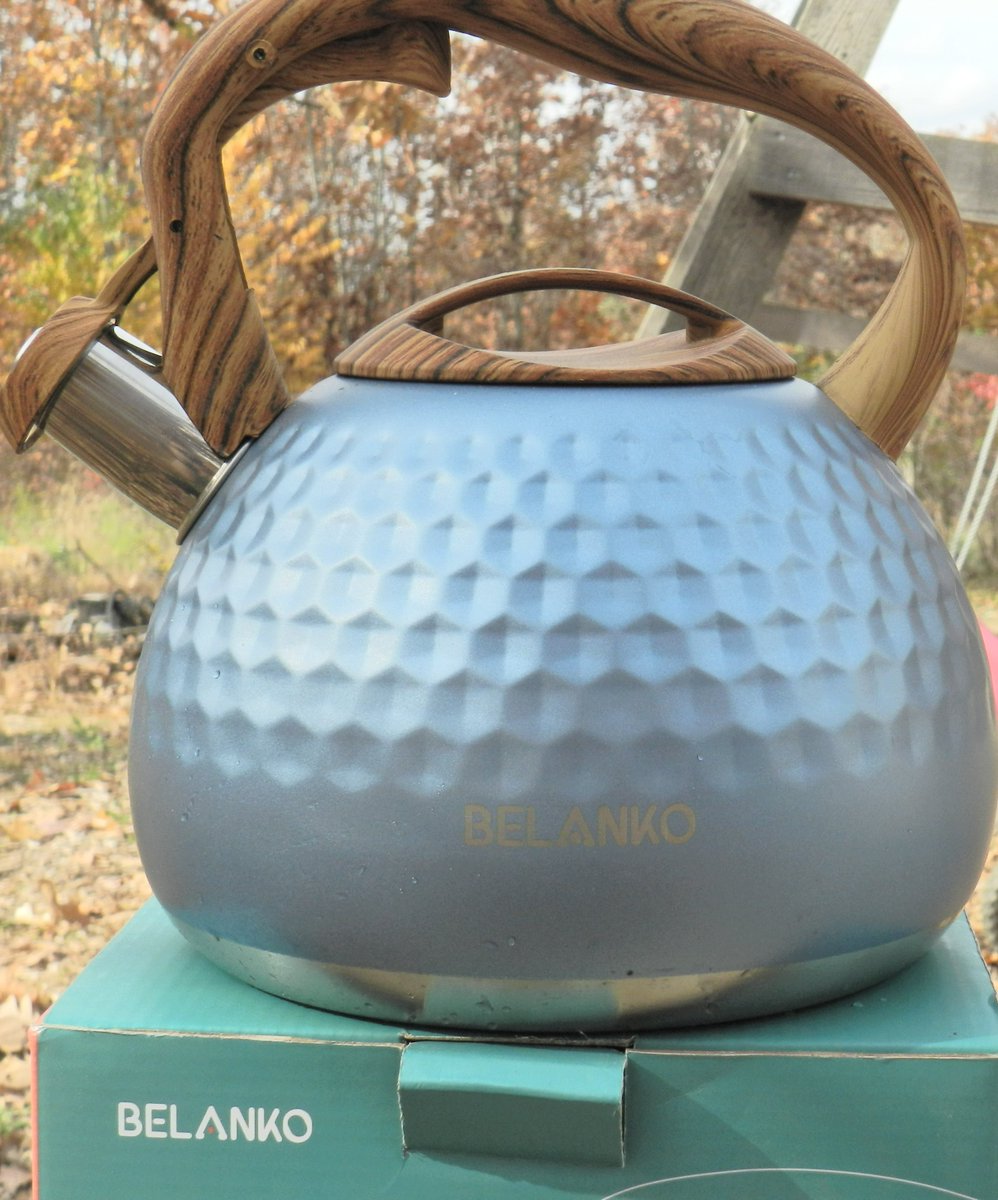 Michelles2cent's tweet photo. I love this kettle. It's an upgrade to my kitchen. It heats up faster than my other one. I love how I can open the spout from the handle, awesome. Great gift for anyone. https://t.co/HxIuHsBhj6 
#BELANKO #BELANKOteakettle #BELANKOteapot #whistlingteakettle #kettle https://t.co/3tDxLZJ978