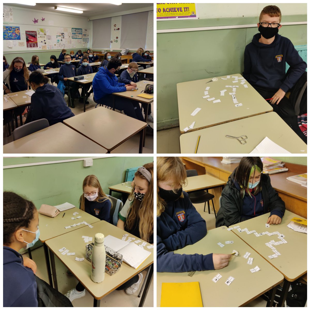 Hazlehead_maths's tweet photo. 1GB finished the day by making links with fractions, decimals and percentages. We had games of dominoes with various difficulty levels. At the end some of us cut our tiles up and had some quick fire games of snap. It became quite competitive! Another fantastic lesson everyone! ⭐ https://t.co/j6Tlxfz0eQ