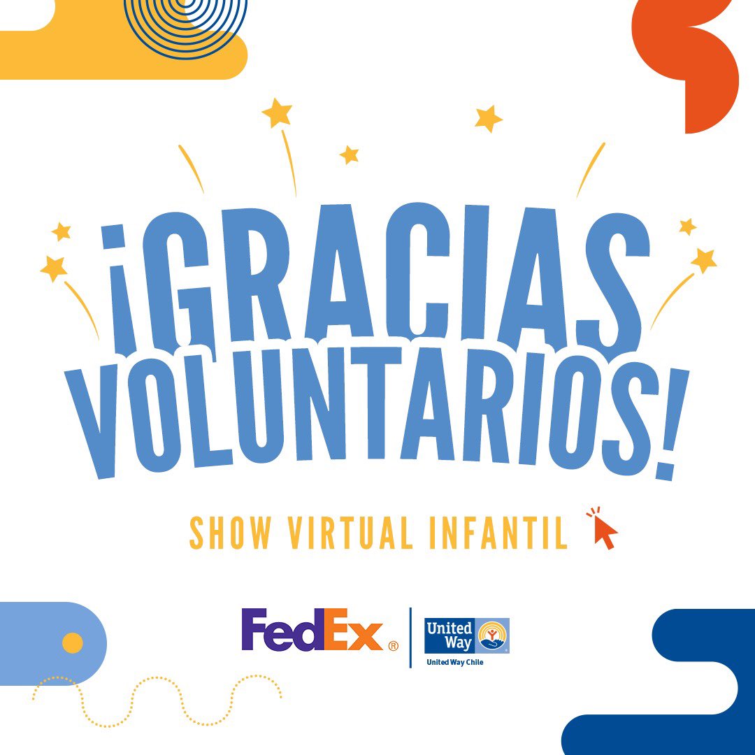 UnitedWay_Chile's tweet photo. Gracias al apoyo de un grupo de #voluntarios de @FedEx logramos llevar a cabo un #ShowVirtual para los jardines infantiles Ronda Multicolor de Quilocura y No Me Olvides de Recoleta.
GRACIAS VOLUNTARI@S‼️😍
#UnidosGanamos #UnidosPorLaPrimeraInfancia #voluntariadocorporativo https://t.co/eo8YhFXuhs