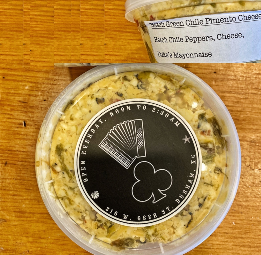 locopops's tweet photo. A southern favorite with a New Mexico twist from just down the road! @AccordionClub 's Hatch Green Chile Pimento Cheese is a Sundries @ #LocoPops best seller.

#durhamnc #supportlocal #madeinnc #pimentocheese https://t.co/W9PvlazsWg