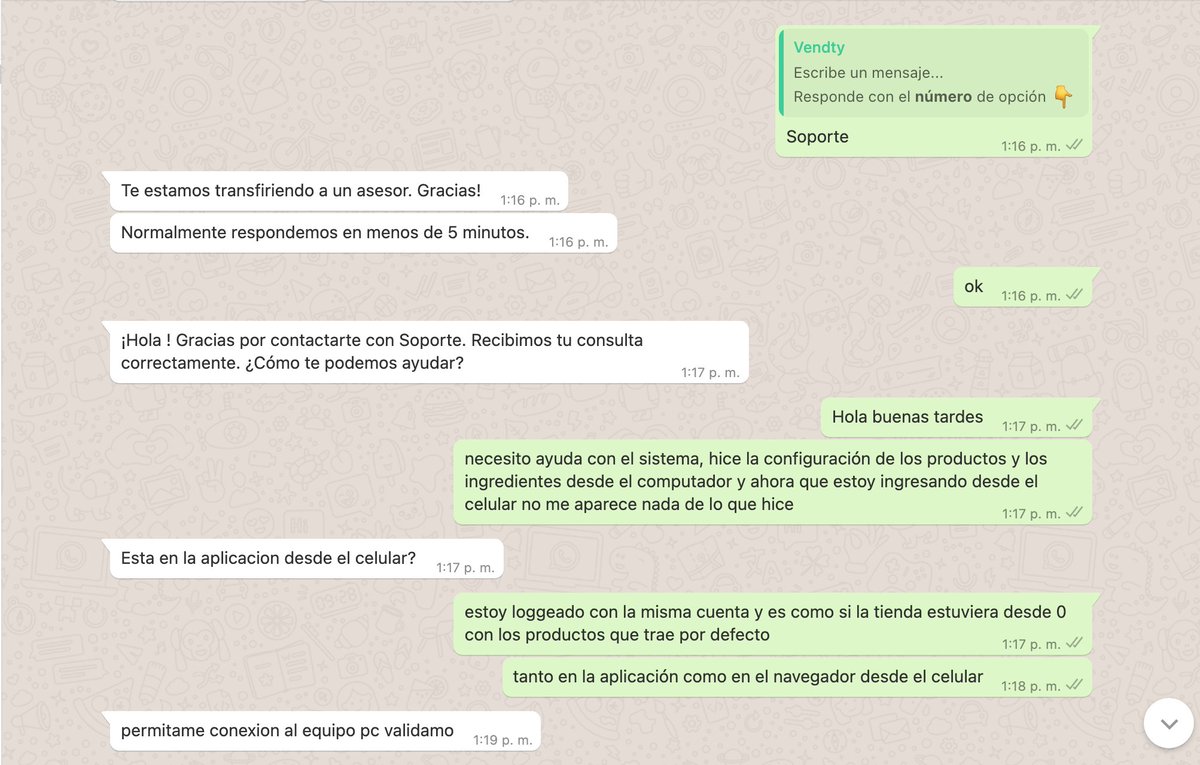 juandmed's tweet photo. @vendtyapps #Fail 
Este es el soporte que aseguran que brindan a sus clientes? Llevo 5 horas desde que contraté su servicio y no he tenido sino problemas, las personas que ponen de soporte técnico no tienen ni idea de lo que están haciendo https://t.co/CFvaH945rD