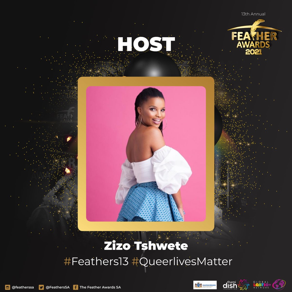 Hosting tonight is the ever so beautiful <a href="/ZizoTshwete/">Zizo Tshwete</a> #Feathers13