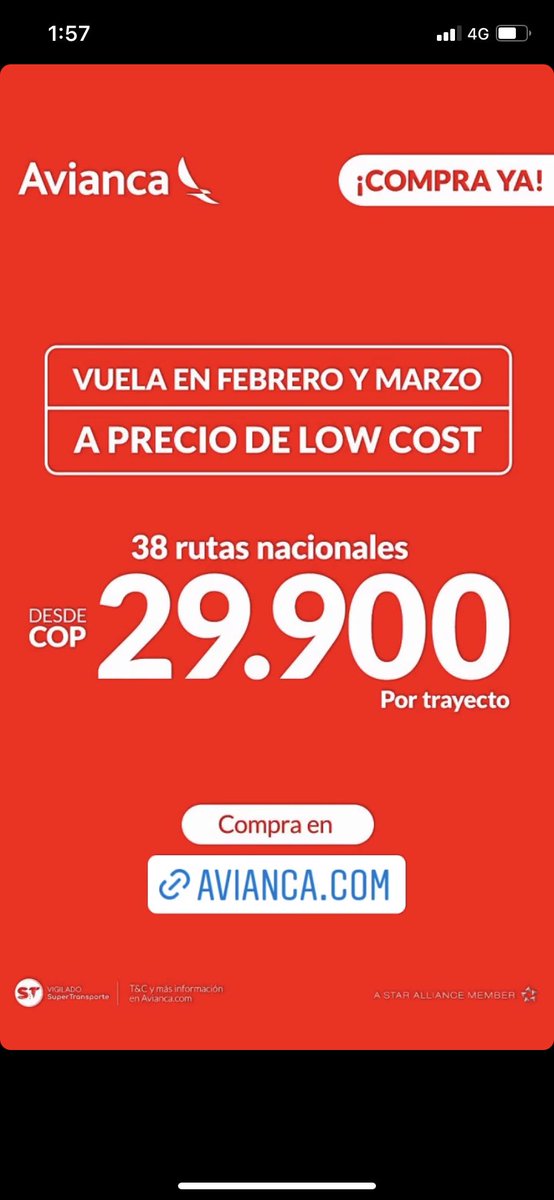Señores de <a href="/Avianca/">avianca</a> cómo hacer realidad la promoción de $29.900?? Entramos a comprar y lo más económico son pasajes de $137.250 #avianca #publicidadengañosa?