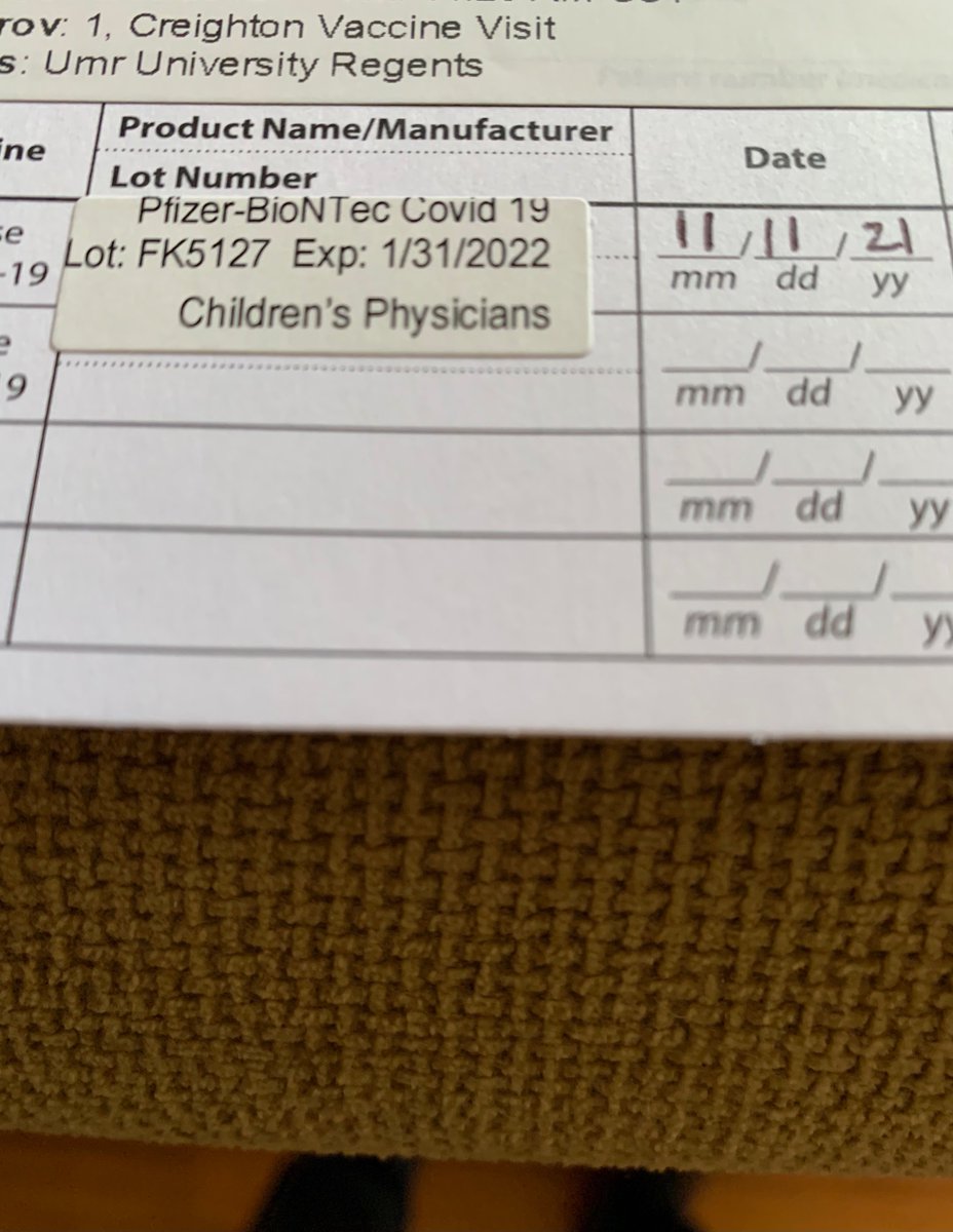 manjuggm's tweet photo. 1st #covid shot done for my 9 yo
Planning to wait 5-6 weeks for the next.
#ToScience!! https://t.co/ubKStyhKxm