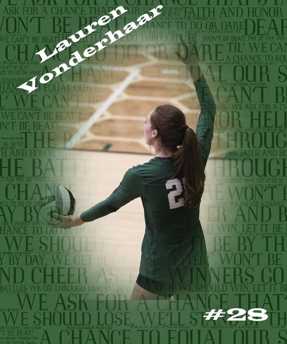 laurenvhaar's tweet photo. Excited to be voted First Team All District Division 1 (Portage, Summit, Medina) counties. Honored to play in the all star game Friday, November 19th with @brookefishback_ @mparks04 !
@GreenmenVball https://t.co/5xscgxIAdE
