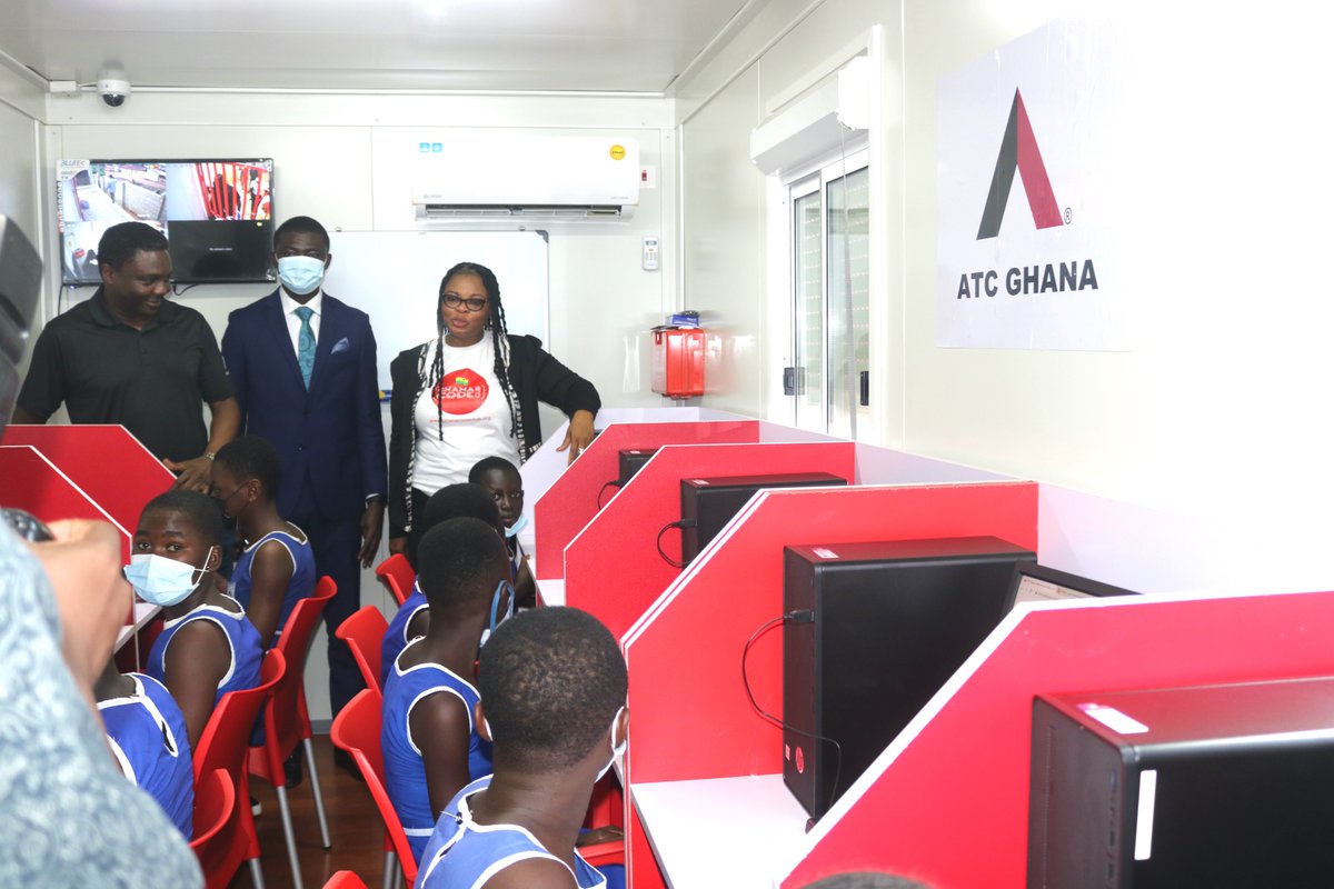 ghanacodeclub's tweet photo. Our partners from American Tower Corporation, ATC Ghana are commissioning 4 more Digital Village centers this week. This gives us the opportunity to extend our Technology lessons to more and more kids also helping to close the digital gap! #ghanacodeclub #codeonwheels #ATCGhana https://t.co/wuhGyX8G5i
