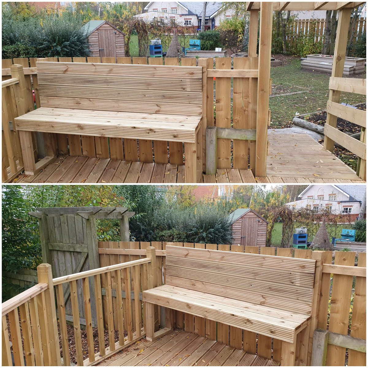 ArchibaldFirst's tweet photo. Look at our fabulously renovated pond area. Thank you to our PTFA, our secret donor, @groundworkuk and @AsdaFoundation.
We have a new accessible ramp, decking area, safety rail+fencing &amp; seat. The area has been cleared and the pond dredged &amp; refilled.
What a brilliant project! https://t.co/hnKxU3qowR