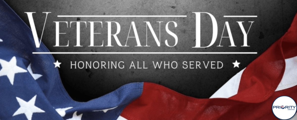 prioritylogists's tweet photo. All of us at Priority extend our deepest thanks to those that have served and continue to serve to keep us safe. Happy Veterans Day!

#veteransday2021  #grateful #honor https://t.co/875BRTWNIn
