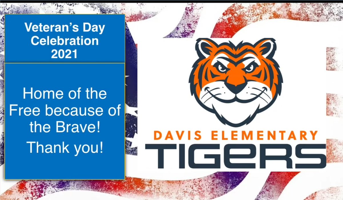 davistigers87's tweet photo. Happy #VeteransDay2021 ! We at Davis want to say thank you to all of our Veterans.Β This year we put together a little thank you video for you all to enjoy.Β
https://t.co/iGGIdVFSWk
@CobbSchools @KristinErbskorn
#theDavisDifference https://t.co/P9k0QJArwf