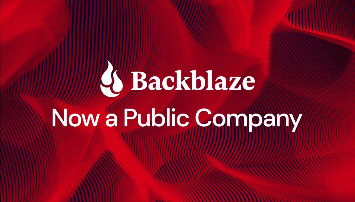 To our team members, customers, partners, blog readers, and everyone else who helped us along the way, a message from Backblaze CEO, <a href="/GlebBudman/">Gleb Budman</a>: 

Backblaze Is Now a Public Company
backblaze.com/blog/backblaze… via <a href="/backblaze/">Backblaze</a>
#BlazeOn #BackblazeIPO