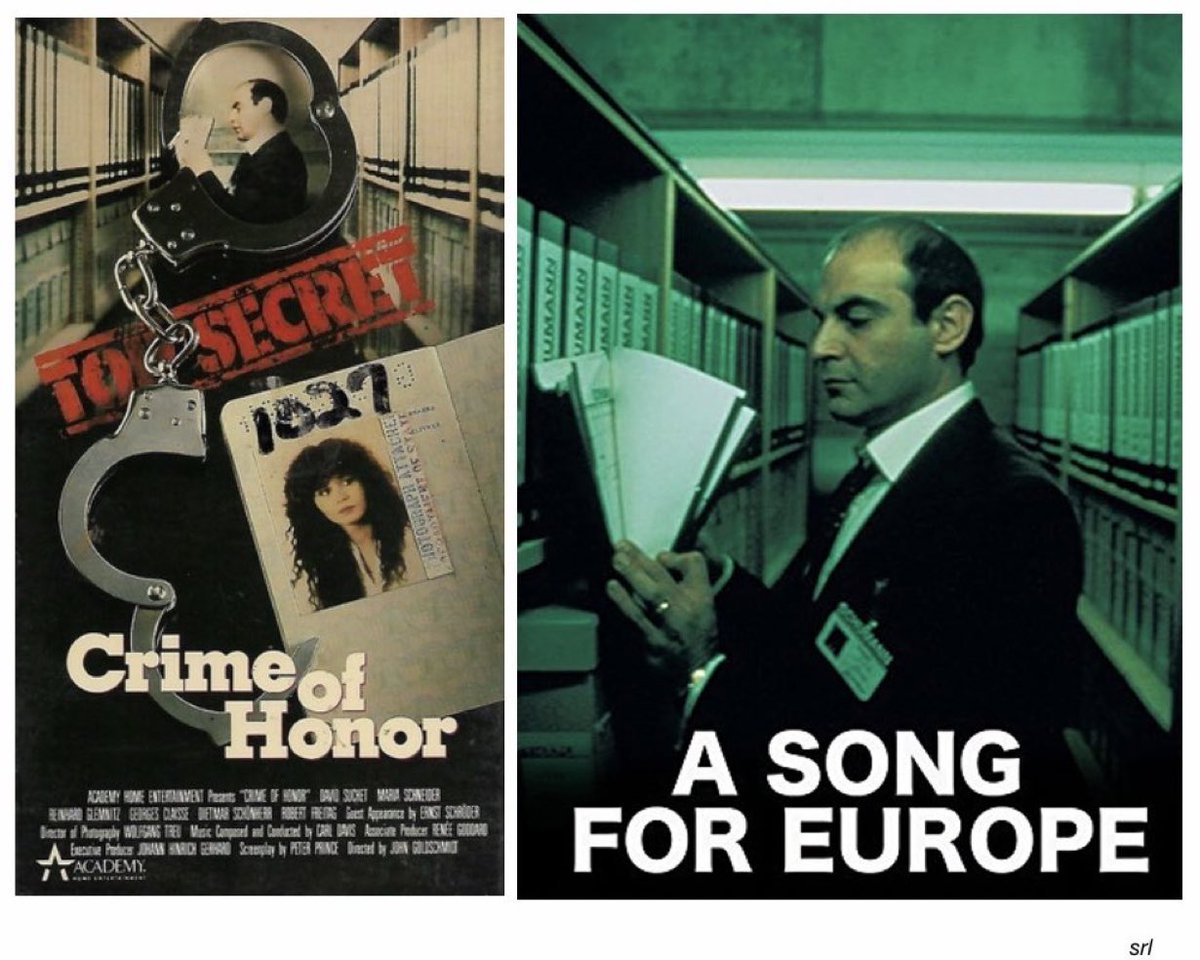SaveRedlandLibr's tweet photo. 9pm TODAY on @TalkingPicsTV
The 1985 #C4📺 #Drama film🎥 “A Song for Europe” (aka “A Crime of Honour”) directed by #JohnGoldschmidt & written by #PeterPrince
🌟#DavidSuchet #MariaSchneider #ReinhardGlemnitz https://t.co/PFtOMsTTUq