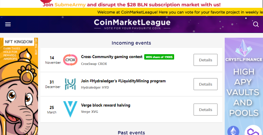CML_Crypto's tweet photo. The new #CroxSwap event has been added to our events calendar 🌶️
👉https://t.co/kvxPpTWCvQ
🔥 1900$ of rewards to be shared
🔥 Cool projects involved
#RastaFinance #bitcrusharcade #blockmine_io #Darkmagickofficial #GremlinsFinance #bsc #gamify #staking #contest #games https://t.co/plsJZB5w6u