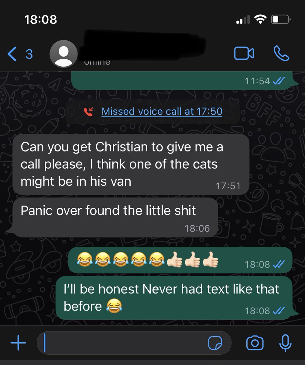 Got be one of the best messages I’ve received 😂😂😂😂😂😂😂#catgate #imnotlost 🐈