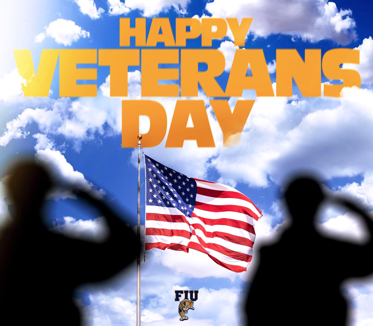FIUAthletics's tweet photo. To all who have served and continue to serve, we thank you 🇺🇸

#PawsUp 🐾 | #PantherPride https://t.co/kT7yoDEmzV