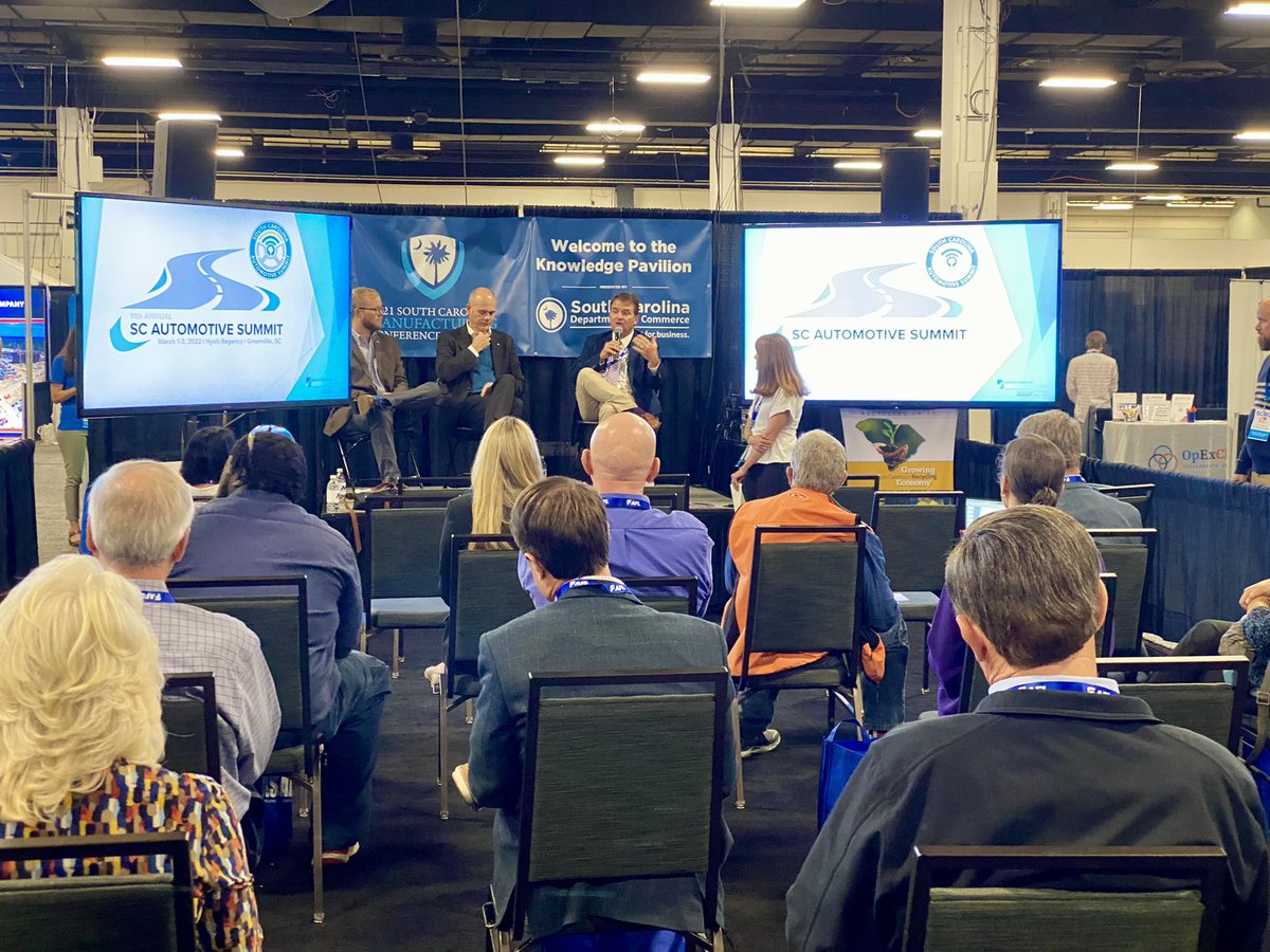 SCUpstate's tweet photo. Pleased to join @jtektnorthamer1 & Sage Automotive Interiors in an @SCAutoCouncil discussion on #automotive in SC at #scmfgconf. https://t.co/LiNtKMGQTz