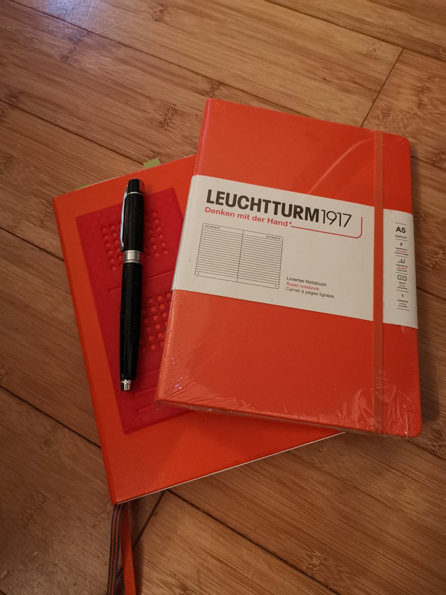 AJ_Hollins's tweet photo. Nearly time for a new journal 🧡 - I am an analogue soul best served by periods of analogue processing #journaling #bulletjournal #analogueprocessor https://t.co/EoStrBXr4h