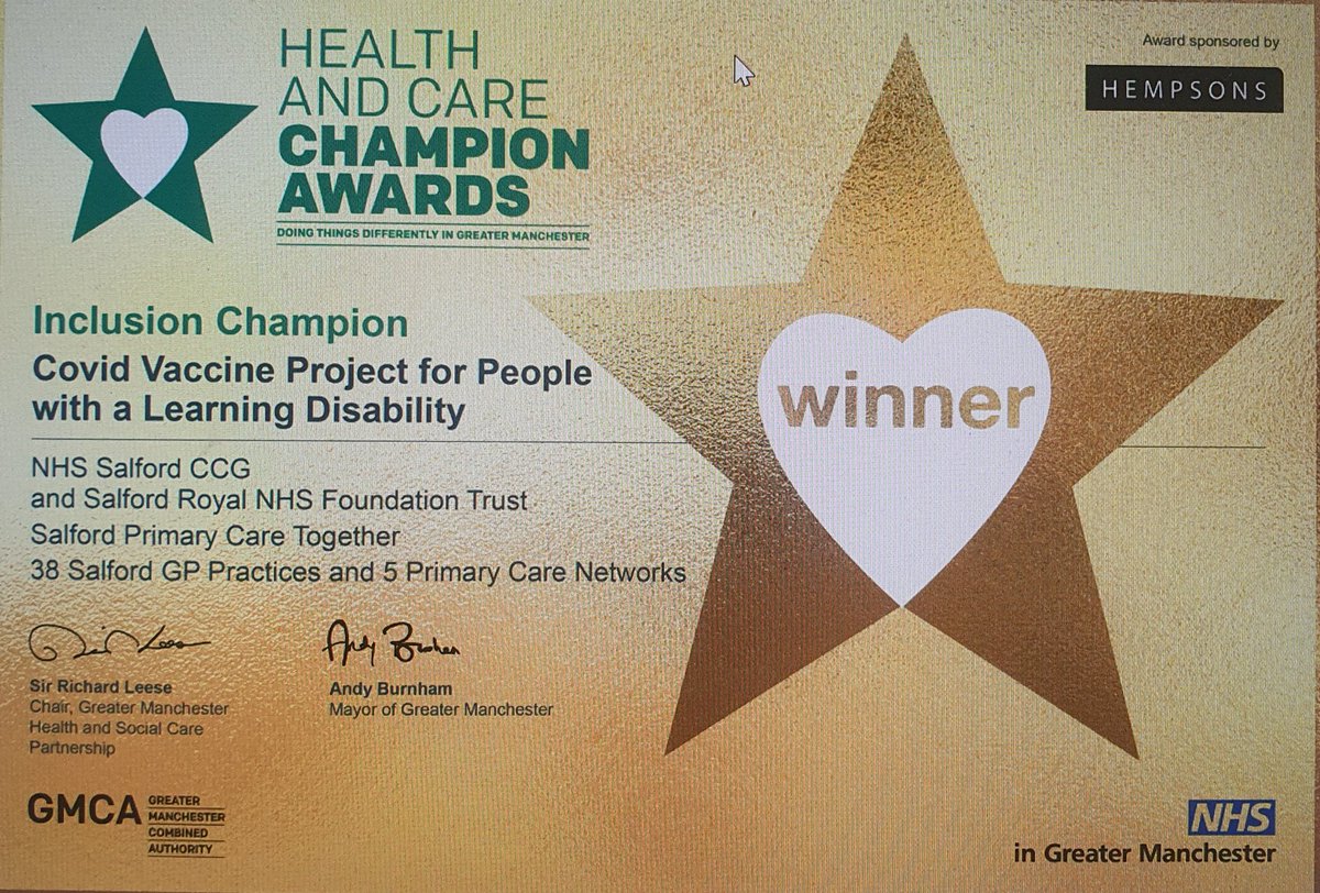Liz walton (@lizwalton1) on Twitter photo We only went and won! True integration, truly Salford β€#gmchampions21 @SalfordCCG <a href="/NHSEngland/">NHS England</a> <a href="/SANNnhs/">@SANNnhs</a> <a href="/SalfordCouncil/">Salford City Council</a> <a href="/NCAlliance_NHS/">Northern Care Alliance NHS Foundation Trust (NCA)</a> @SalfordRoyalNHS We only went and won! True integration, truly Salford β€#gmchampions21 @SalfordCCG <a href="/NHSEngland/">NHS England</a> <a href="/SANNnhs/">@SANNnhs</a> <a href="/SalfordCouncil/">Salford City Council</a> <a href="/NCAlliance_NHS/">Northern Care Alliance NHS Foundation Trust (NCA)</a> @SalfordRoyalNHS