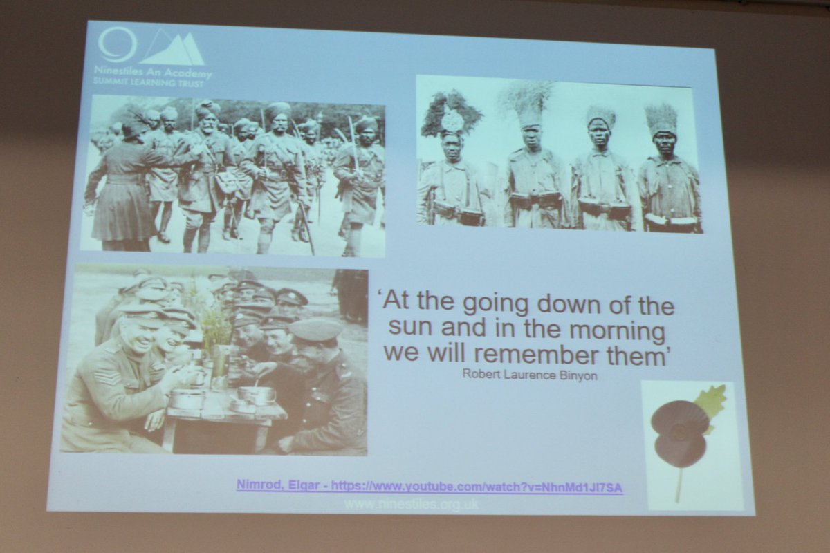 Ninestiles's tweet photo. We came together as a school community today to pay tribute to those who have fallen or been affected by the many wars that have taken place since 1914 #respect #RemembranceDay #RemembranceDay2021 #LestWeForget https://t.co/zWkhpR8Rv3