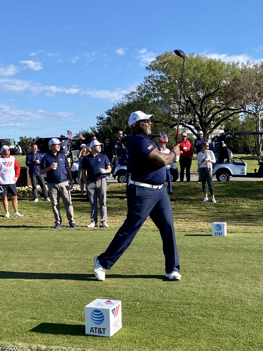 TheBushCenter's tweet photo. First Sergeant T.A. Henry with a beautiful drive! #WarriorOpen https://t.co/hQra8C01QA https://t.co/hqnZXwhzKj