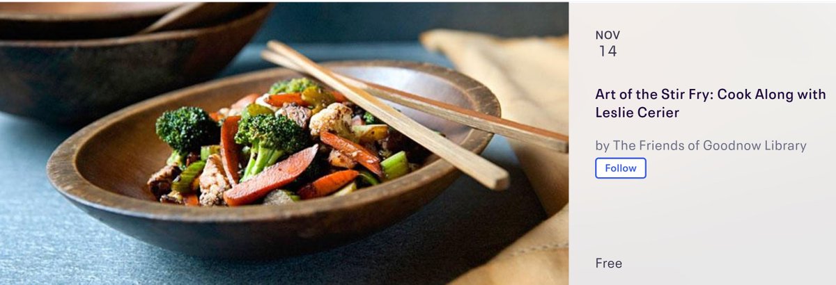 FriendsGoodnow's tweet image. Art of the Stir Fry eventbrite.com/e/art-of-the-s….
