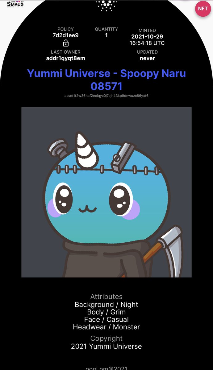 CassiusClay444's tweet photo. I feel like doing a free giveaway of a Spoopy Naru to enter comment with wallet address ,follow and retweet . Winner will be announced Saturday 12:00 pm and have a new spoopy Naru in their wallet #cnft #nftcontest @yummiuniverse https://t.co/zo6Xg3n8ql