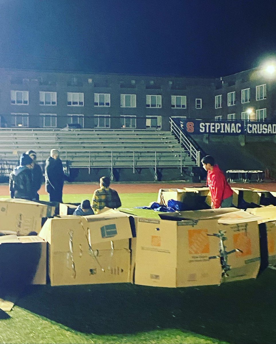 StepinacHS's tweet photo. Last night 250 #stepinac students helped to raise awareness for homelessness through the #boxcity program. Thank you to all the students, faculty, and staff who participated!
@StepinacM
#Stepinac #nacnation #stepforward #crusadersfindaway https://t.co/Ap2VYYuw6I