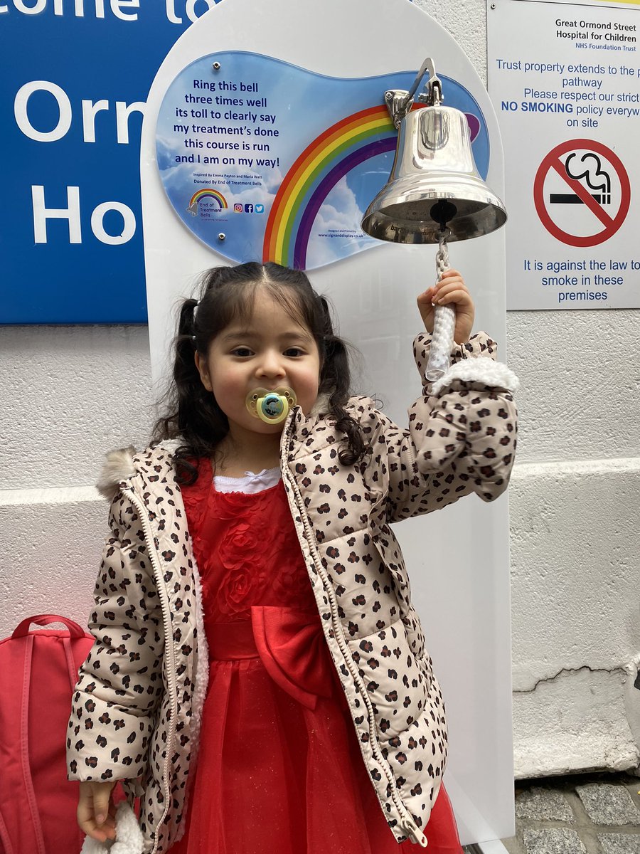 At Just 1 years old my baby cousin was diagnosed with leukaemia, today she rings the bell to mark the end of this battle she fought with a constant smile on her face. So proud of this brave girl 💪🏼 I thank God for his mercy and Grace 🙏❤️ #ChildhoodCancer #cancersurvivor
